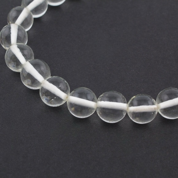 Vintage Clear Glass Orb Beaded Necklace Pools of Light Style - Picture 5 of 8